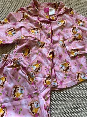 Pajamas Disney Princess Pink Belle polyester girls size 7/8